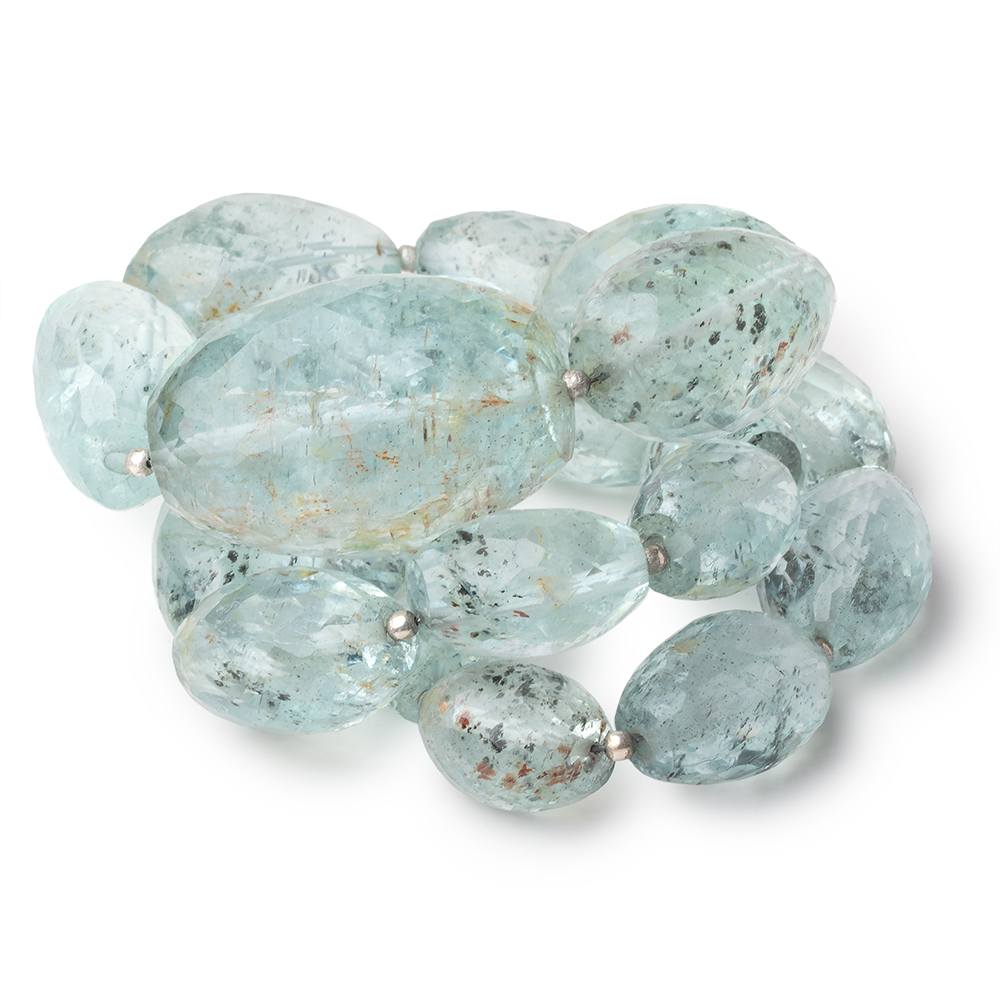 12x8-30x20mm Aquamarine Faceted Nugget Beads 18 inch 21 pieces AA
