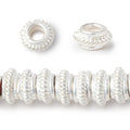 7mm Pinwheel Spacer Beads with 3mm Large Hole 8 inch Strand