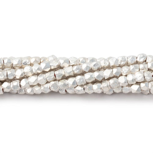 2.5mm Hand Cut Faceted Nugget Beads