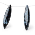 39x9x7mm Pietersite Plain Marquise Focal Beads Set of 2