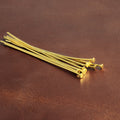 2" length Vermeil Disc Headpin, 22 Gauge Wire, 10 pieces per Bag