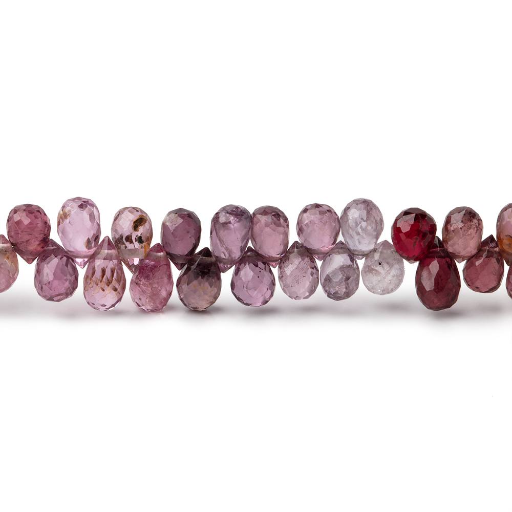 4x3-5x3mm Multi Color Spinel faceted tear drop Beads 8 inch 99 pieces AA