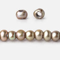 5-6mm Silver Sage 2.5mm Large Hole Off Round Pearls 15 inch 94 Beads