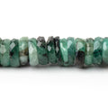 4.5-6.5mm Brazilian Emerald Faceted Heishi Beads 8 inch 100 pieces