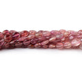 4.5-6mm Shaded Pink Tourmaline Plain Ovals 16 inch 81 Beads AA