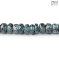 5-6mm Indigo Kyanite 2mm Large Hole Faceted Rondelle Beads 7 inch 53 pieces