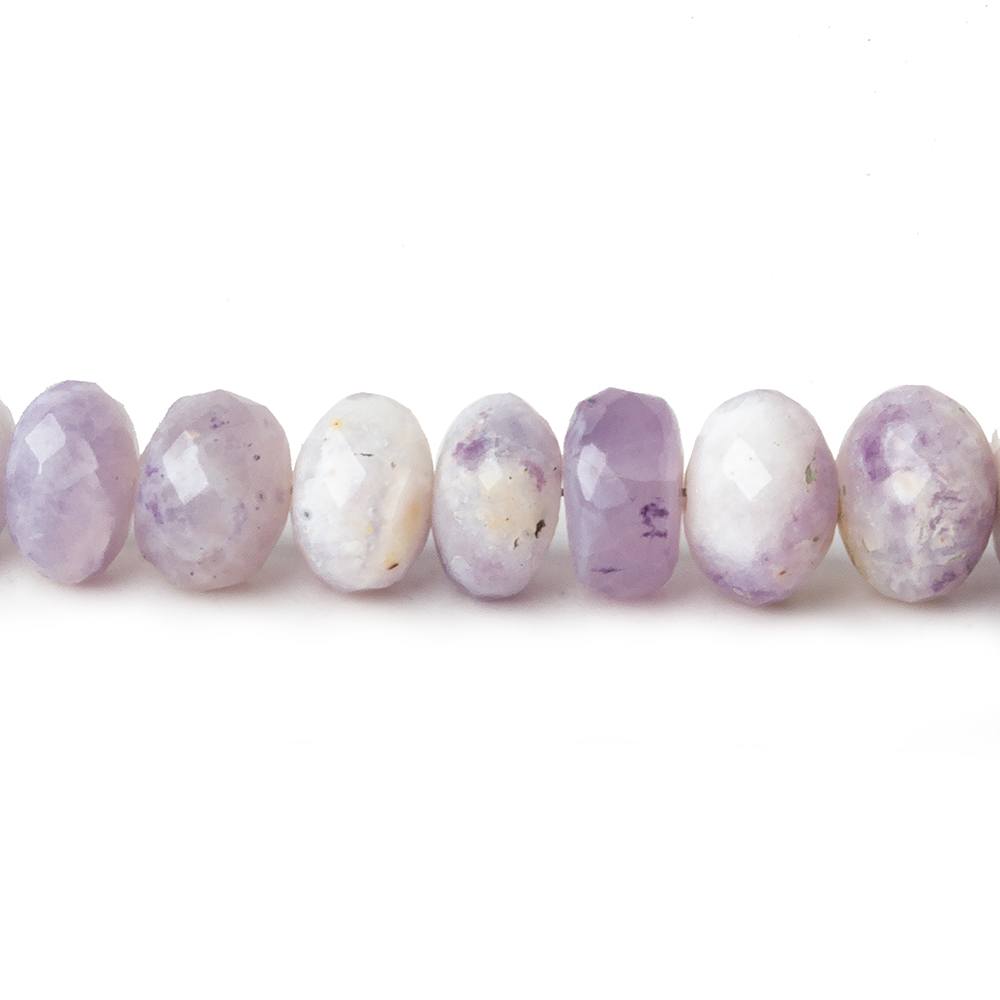 4.5mm - 8.5mm Morado Purple Opal faceted rondelles 18 inch 100 beads