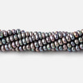 4.5mm Peacock Center Drilled Button Freshwater Pearls 16 inch 142 Beads AA