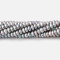 4.5mm Silver Center Drilled Button Freshwater Pearls 15 inch 145 Beads AAA