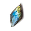 45x24mm Black Gold .925 Bezel Labradorite faceted Kite Pendant 1 piece
