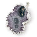 45x38mm Silver Leafed Amethyst Solar Quartz Slice Pendant 1 focal piece
