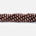 4.5x4mm Walnut Brown Side Drilled Off Round Freshwater Pearls 16 inch 110 pieces