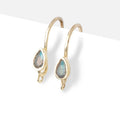 Vermeil Labradorite Tear Drop Earwire Set of 2 pieces