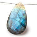 46x23-54x32mm Labradorite Faceted Pear Beads 6 inch 6 pieces AA
