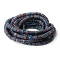 5-10mm Ethiopian Wollo Black Opal Faceted Heishi 17 inch 180 Beads AAA