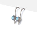 Sterling Silver Labradorite Cabochon Earwire Set of 2 pieces