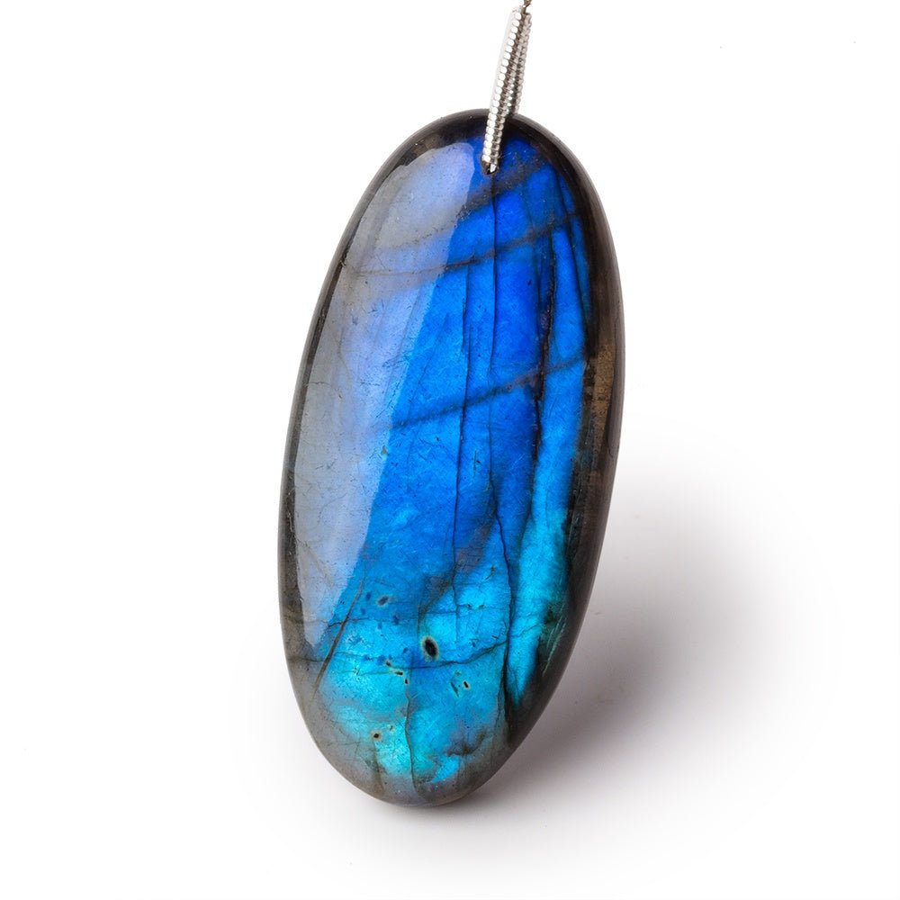 49x23x8mm Labradorite Plain Oval Pendant 1 AAA Focal