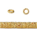 4mm 22kt Gold Plated Copper Twisted Jump ring 8 inch 174 pieces
