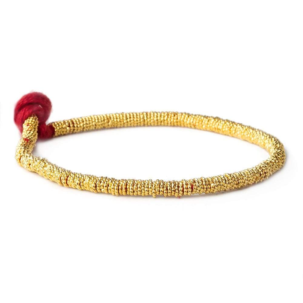 4mm 22kt Gold Plated Copper Twisted Jump ring 8 inch 174 pieces