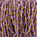 4mm Amethyst Micro Faceted Rounds on Gold Plated Chain