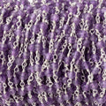 4mm Amethyst Micro Faceted Rounds on Silver Plated Chain
