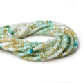 3mm Blue Peruvian Opal Faceted Rondelles 14 inch 140 Beads