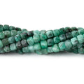 4mm Brazilian Emerald Micro Faceted Cube Beads 12.5 inch 84 pieces
