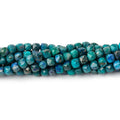 4mm Chrysocolla Micro Faceted Cube Beads 12.5 inch 75 pieces A