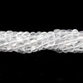 4mm Crystal Quartz checkerboard calibrated faceted coins 12.5 inch 78 beads AAA