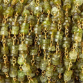 4mm Grossular Garnet plain heishi Vermeil Chain by the foot
