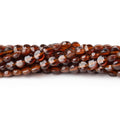 4mm Hessonite Garnet Checkerboard Faceted Calibrated Coins 12.5 inch 87 Beads AA