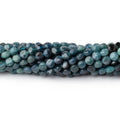 4mm Indicolite Tourmaline Checkerboard Faceted Calibrated Coins 12.25 inch 82 Beads