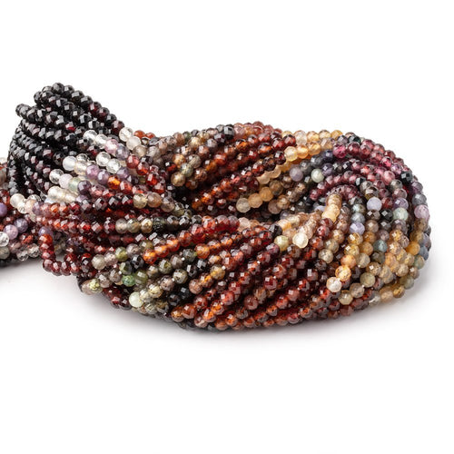 4mm Multi Color Spinel Micro Faceted Rondelle Beads 12.5 inch 98 pieces