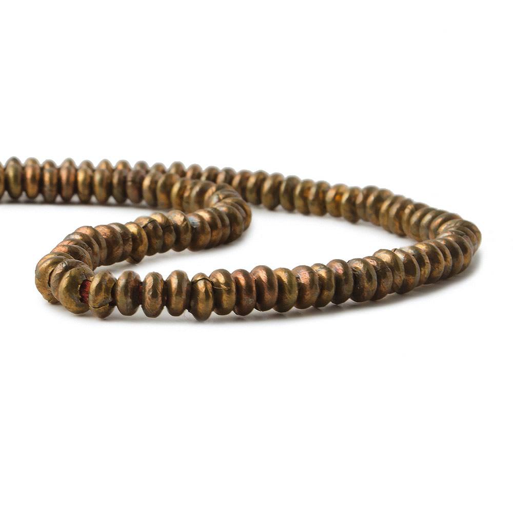 4mm Raw Copper Rondelle Beads 8 inch 89 beads