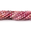 4mm Shaded Magenta Spinel Checkerboard Faceted Calibrated Coins 12.5 inch 86 Beads AA