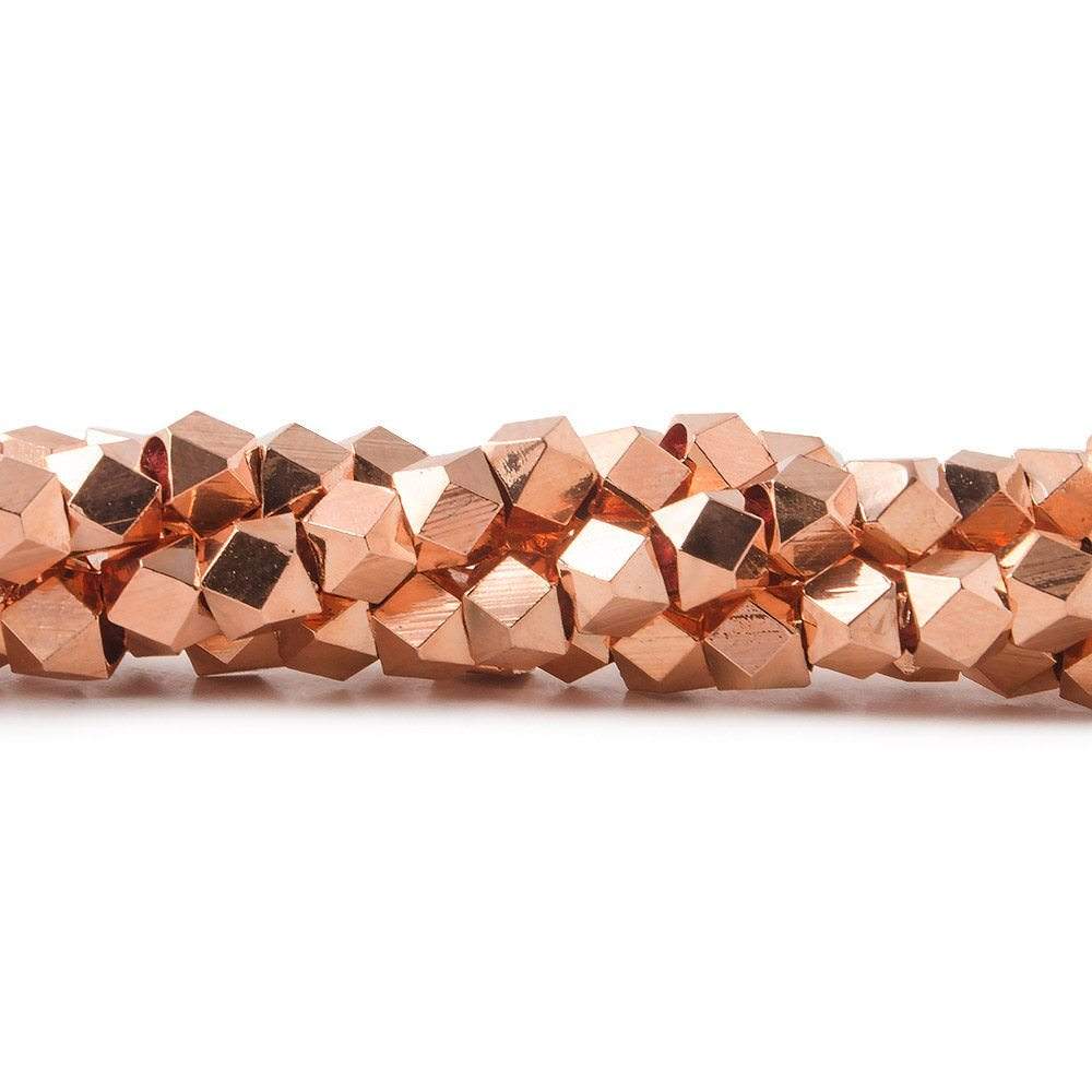 4mm Shiny Faceted Nugget Beads 8 inch 47 pieces