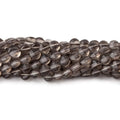 4mm Smoky Quartz checkerboard calibrated faceted coins 12.5 inch 85 beads AAA