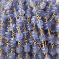 4mm Tanzanite plain heshi Vermeil Chain by the foot