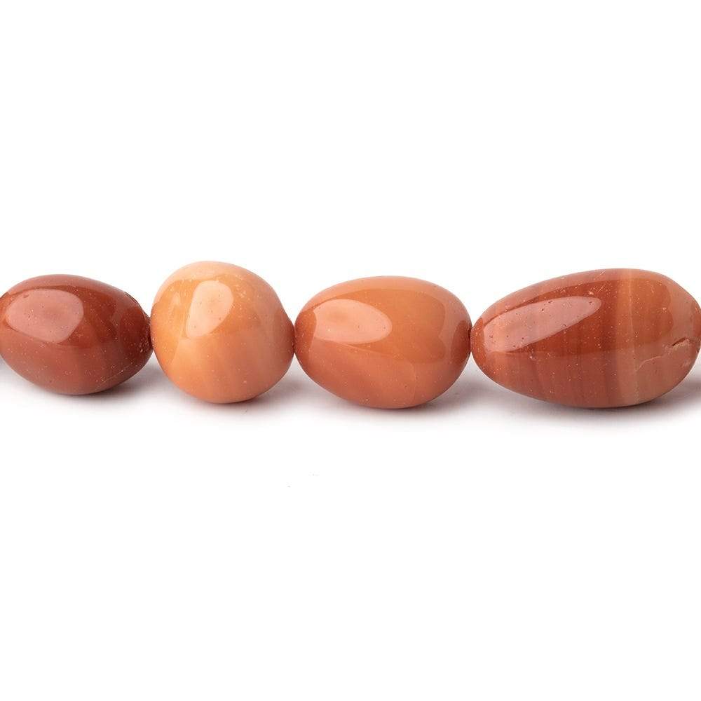 4x3-15x9mm Orange & Brown Fire Opal Plain Nugget Beads 17 inch 46 pieces