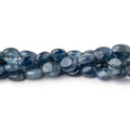 4x3-5x4mm Blue Sapphire Plain Oval Beads 14 inch 66 pieces