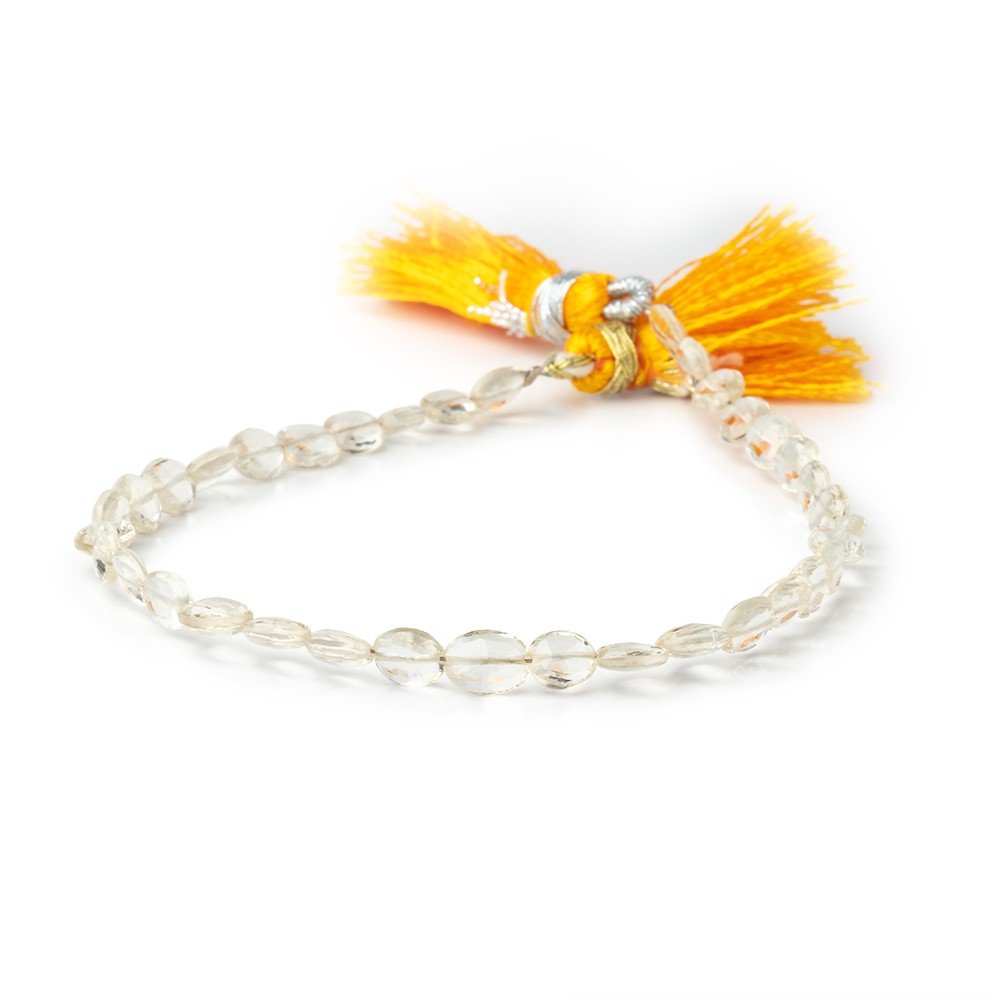 4x3-6x4mm Oregon Sunstone Faceted Oval Beads 8 inch 35 pieces