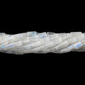4x3-6x4mm Rainbow Moonstone Faceted Tube Beads 14 inch 64 pieces