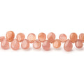 4x3-6x5mm Rhodochrosite Plain Pear Beads 7.5 inch 68 pieces