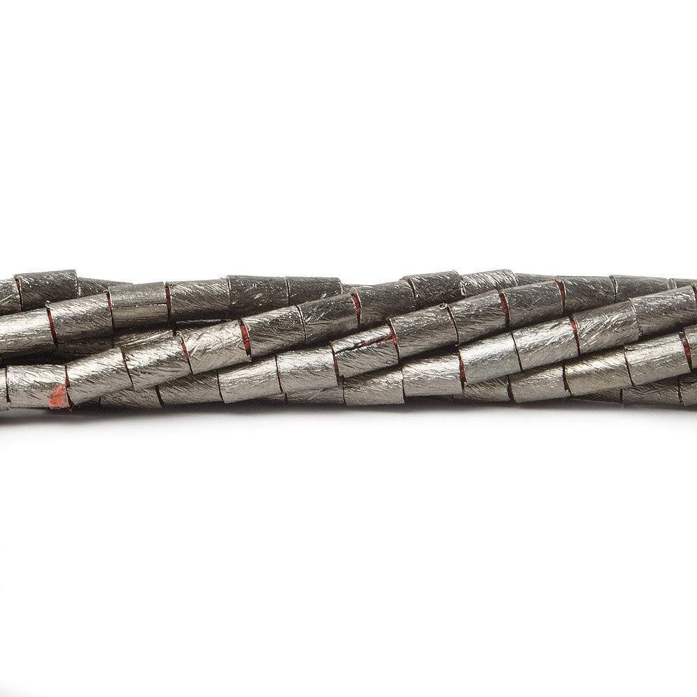 4x3mm Brushed Tube Beads 8 inch 48 pieces