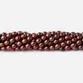 4x3mm Cherry Chocolate Straight Drilled Oval Freshwater Pearls 15 inch 87 pcs