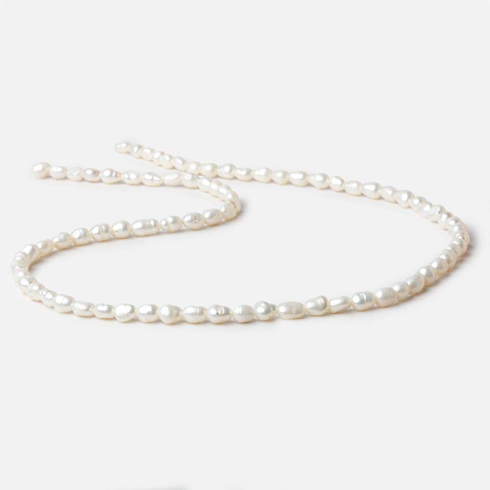 3x2mm Cream White Petite Baroque Freshwater Pearl 14.5 inch 127 pieces AA
