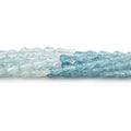 4x3mm Shaded Aquamarine Faceted Tear Drop Beads 14.5 inch 86 pieces
