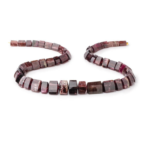 4x7-14x10mm Pink Tourmaline Faceted Trillion Beads 16.5 inch 52 pieces AA
