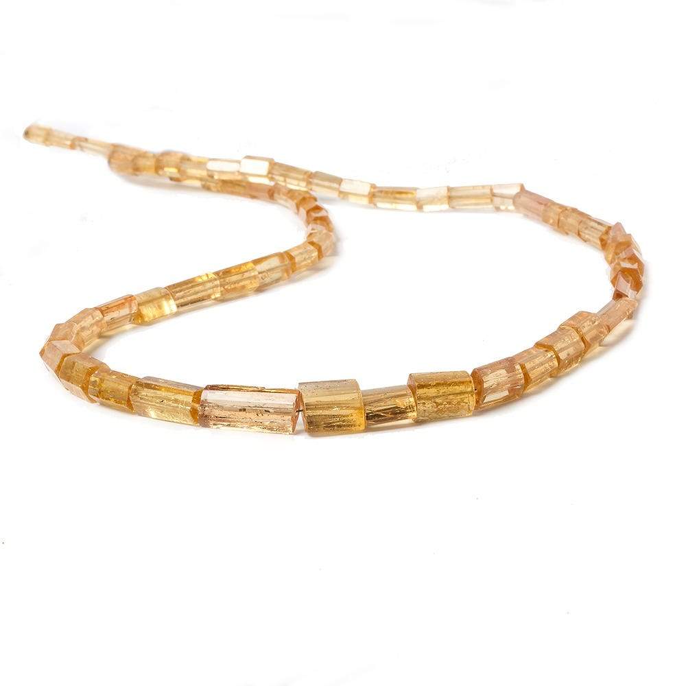 4x7-16x7mm Imperial Topaz plain tube beads 19 inch 58 pieces