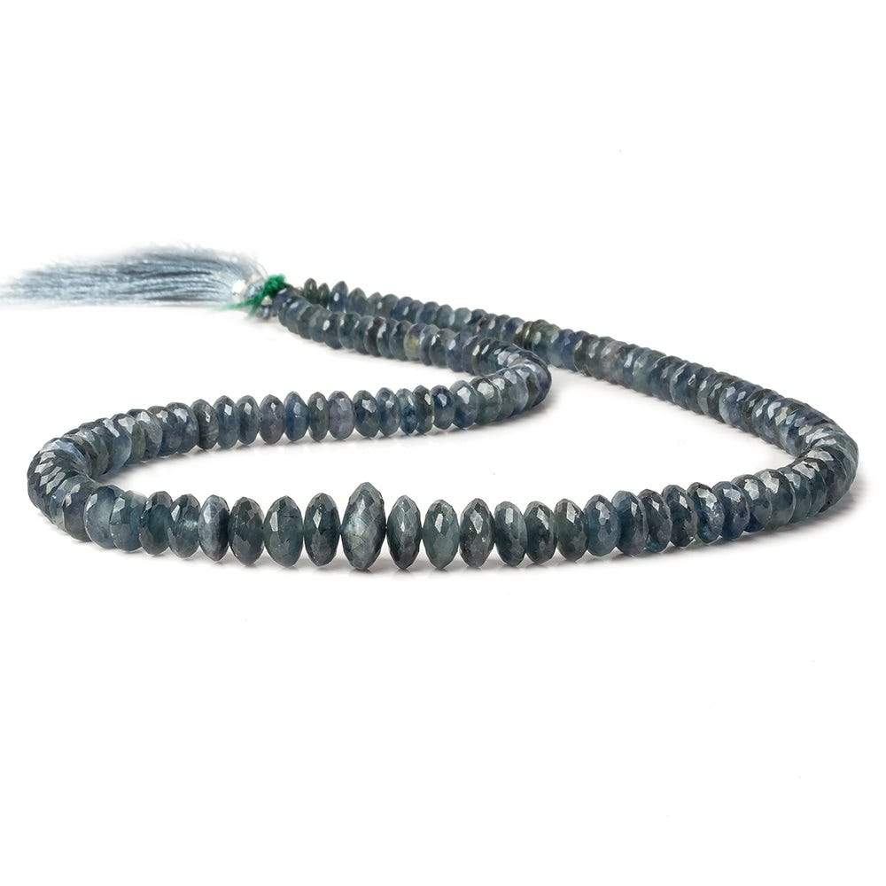 5-9mm Blue Sapphire German Faceted Rondelle Beads 16 inch 136 pieces